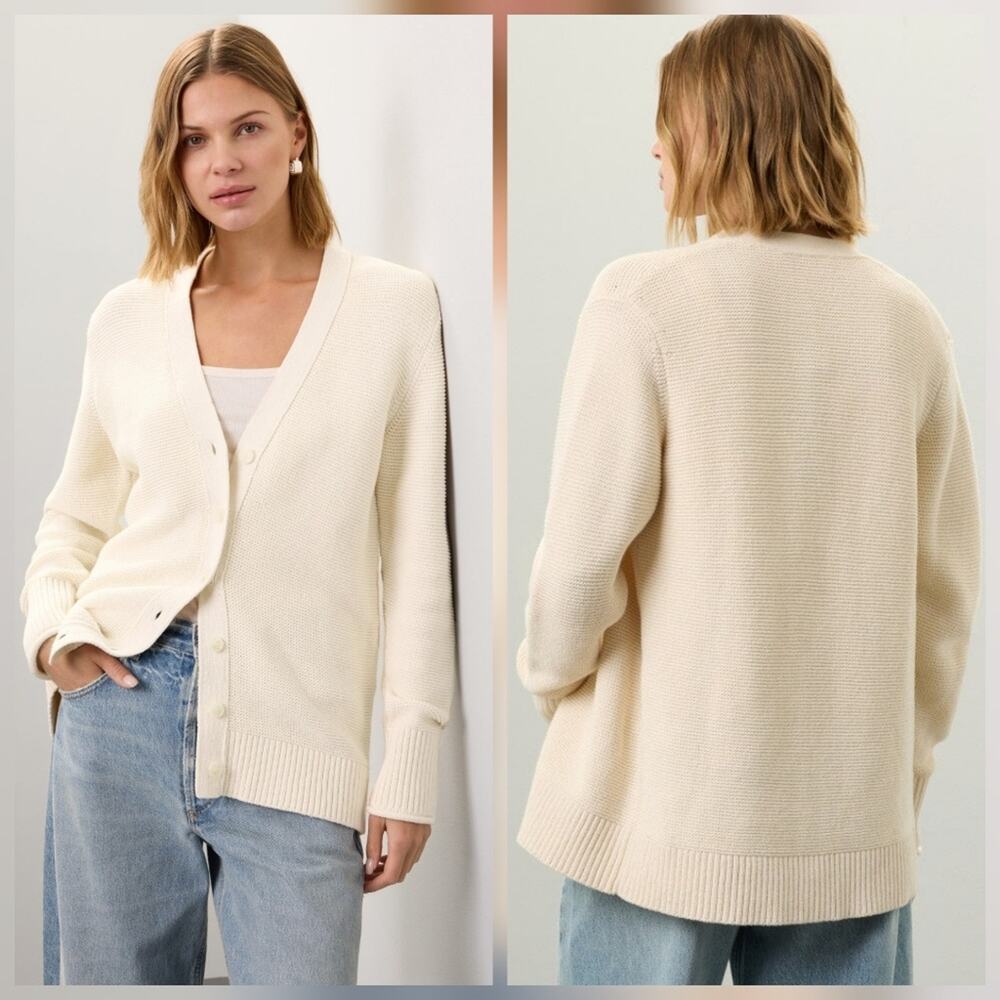 Toccin Long Line Beach Cardigan Long Sleeves V-neck Size M